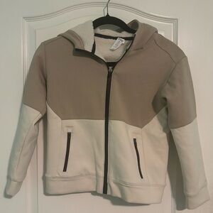 DSG Cream and tan sherpa jacket boys 8/9 NWT!